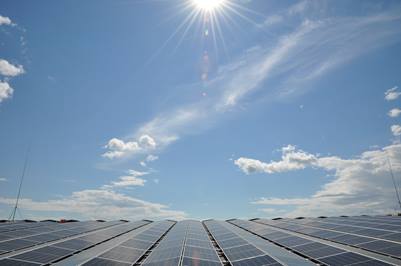 Solar panels on Komatsu Forests roof